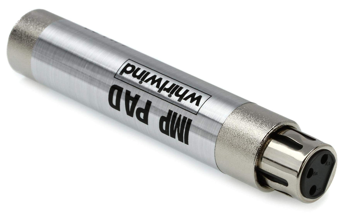 MELKESDE Whirlwind IMP Pad front view showing compact inline attenuator for clean level control