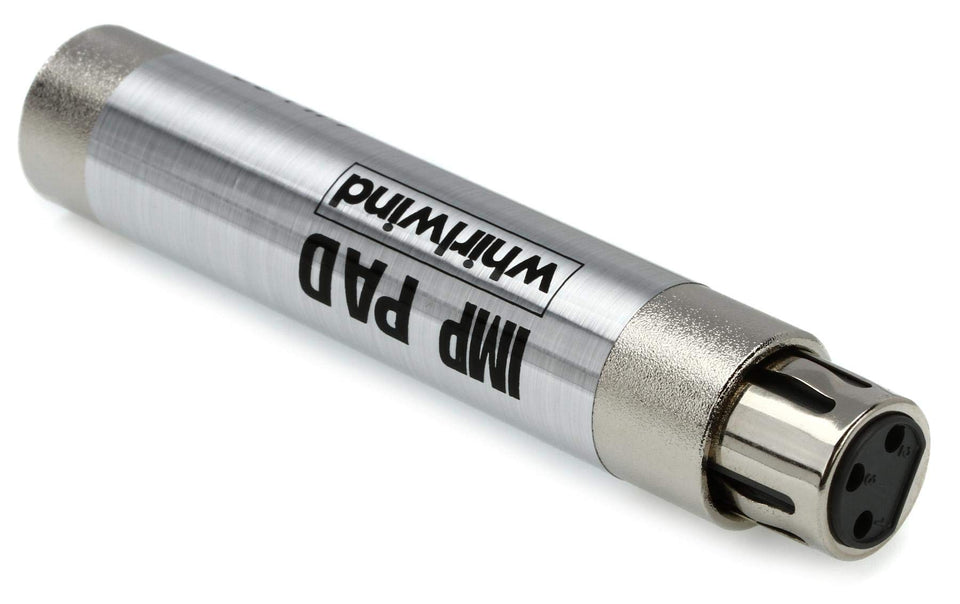 MELKESDE Whirlwind IMP Pad front view showing compact inline attenuator for clean level control