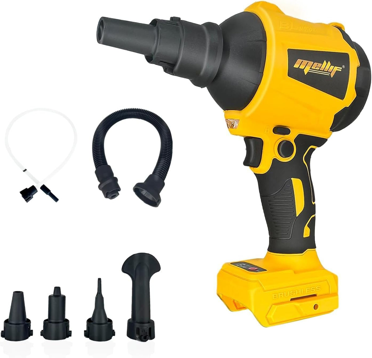 Mellif front view showing compact body and nozzle, ideal for portable cleaning