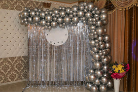 Melsan curtain in photo booth use creating a shimmering backdrop that enhances photos