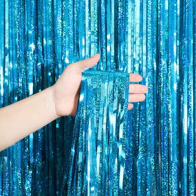 Durable 2.3 μm PET fringe curtain fabric for reusable use