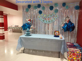 Melsan silver texture boosts festive mood in photos and events.