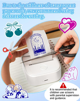 Memoqueen Phomemo T02 closeup of printed sticker demonstrating crisp thermal print