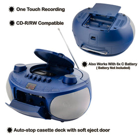 Memorex CD playback controls for easy navigation and playlists