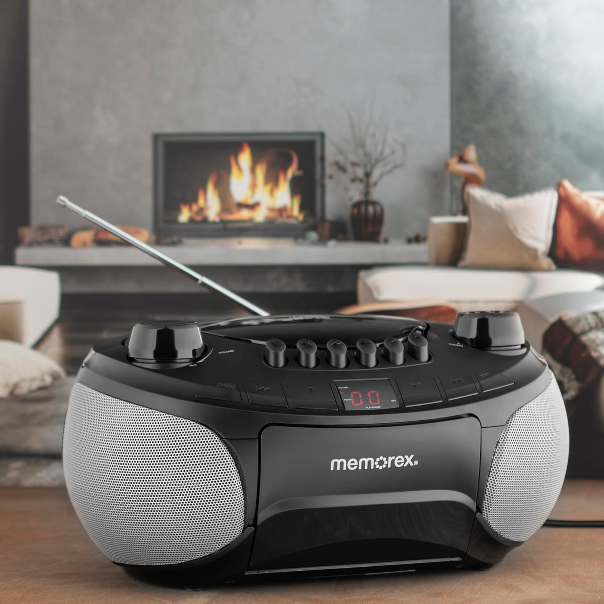Memorex playing from smartphone via aux for seamless streaming