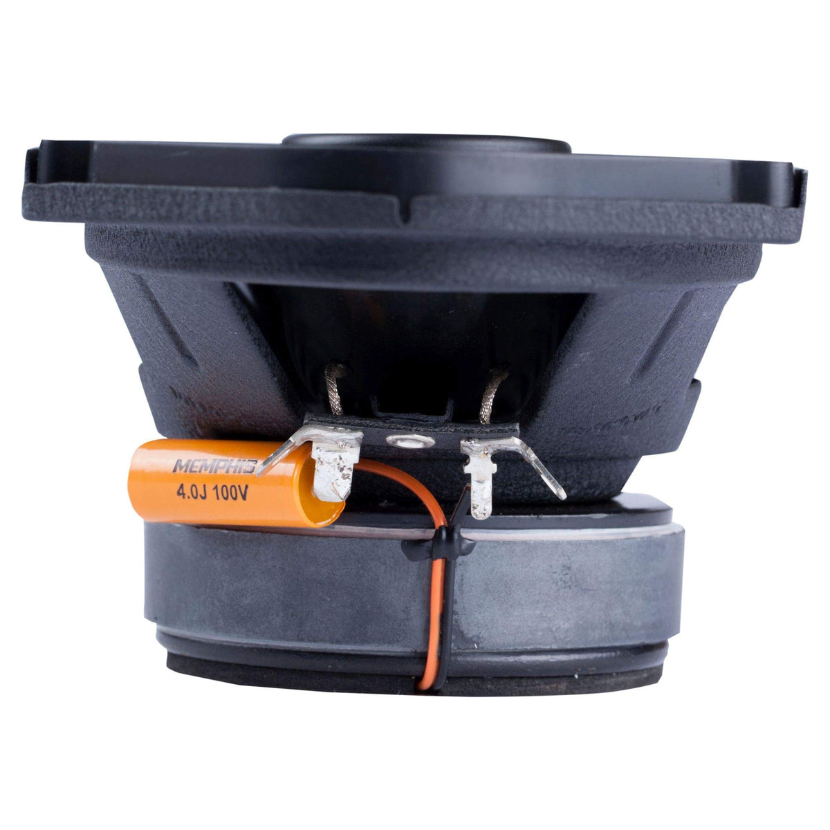 Memphis Audio PRX410 PEI dome tweeter detail for crisp highs.