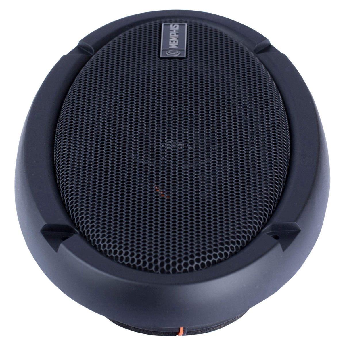 Memphis Audio PRX410 side angle demonstrates compact 4x10 footprint.