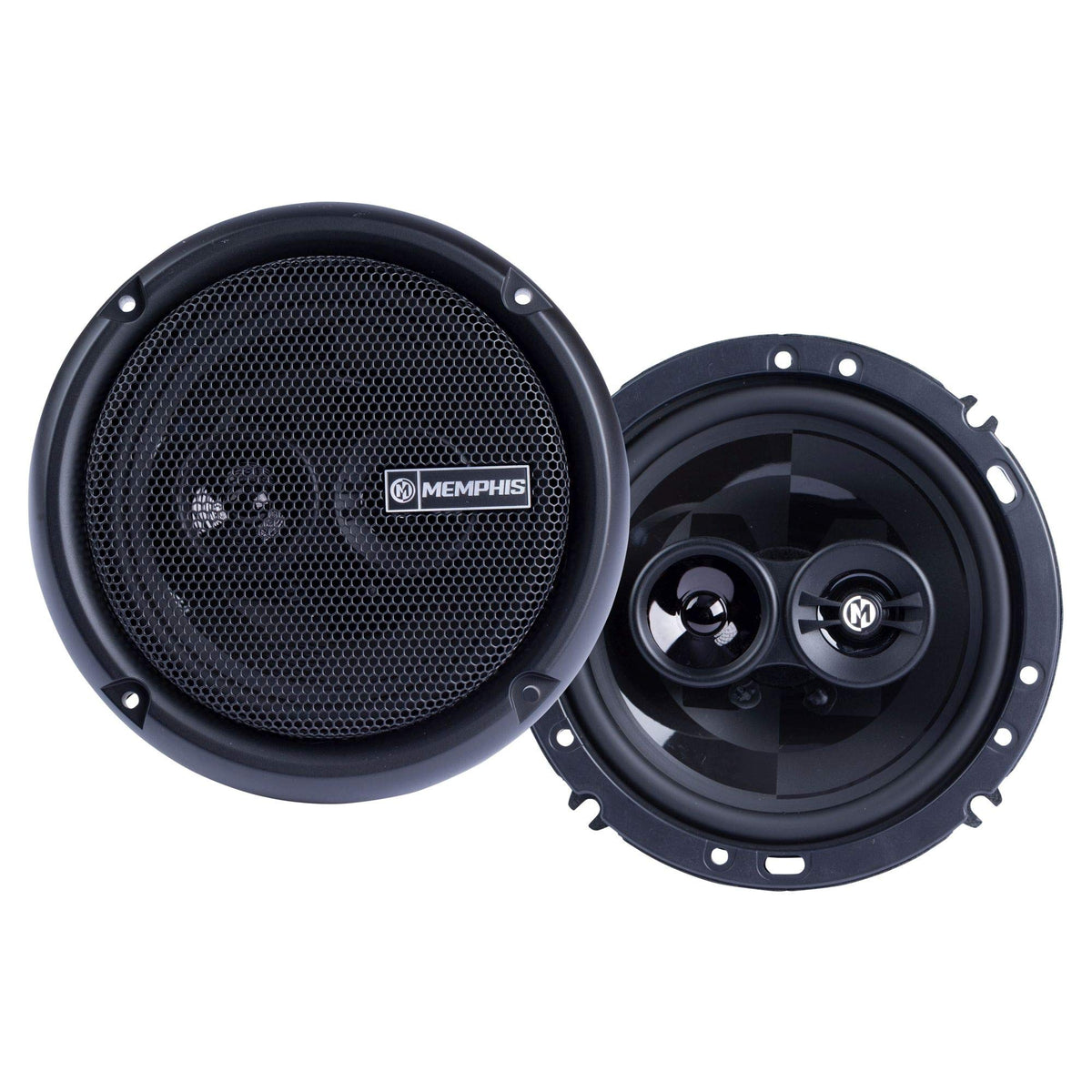 Memphis PRX603 front view showing robust 6.5-inch drivers for clean, powerful sound.