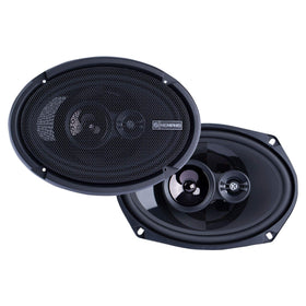 Memphis PRX6903 front view of 6x9 coaxial with modern finish and bold profile.