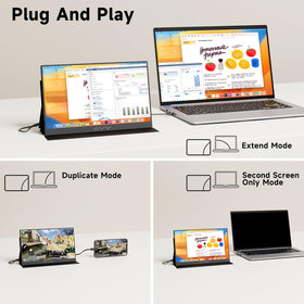 Memzuoix 15-inch portable monitor anti-glare coating reduces reflections in bright spaces.