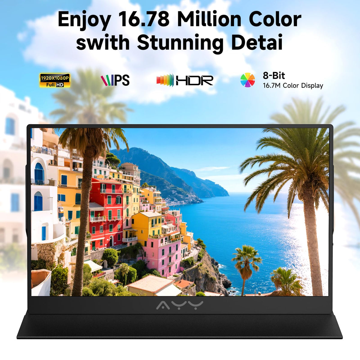 Memzuoix 15-inch portable monitor USB-C setup enables seamless one-cable connections.