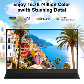 Memzuoix 15-inch portable monitor USB-C setup enables seamless one-cable connections.