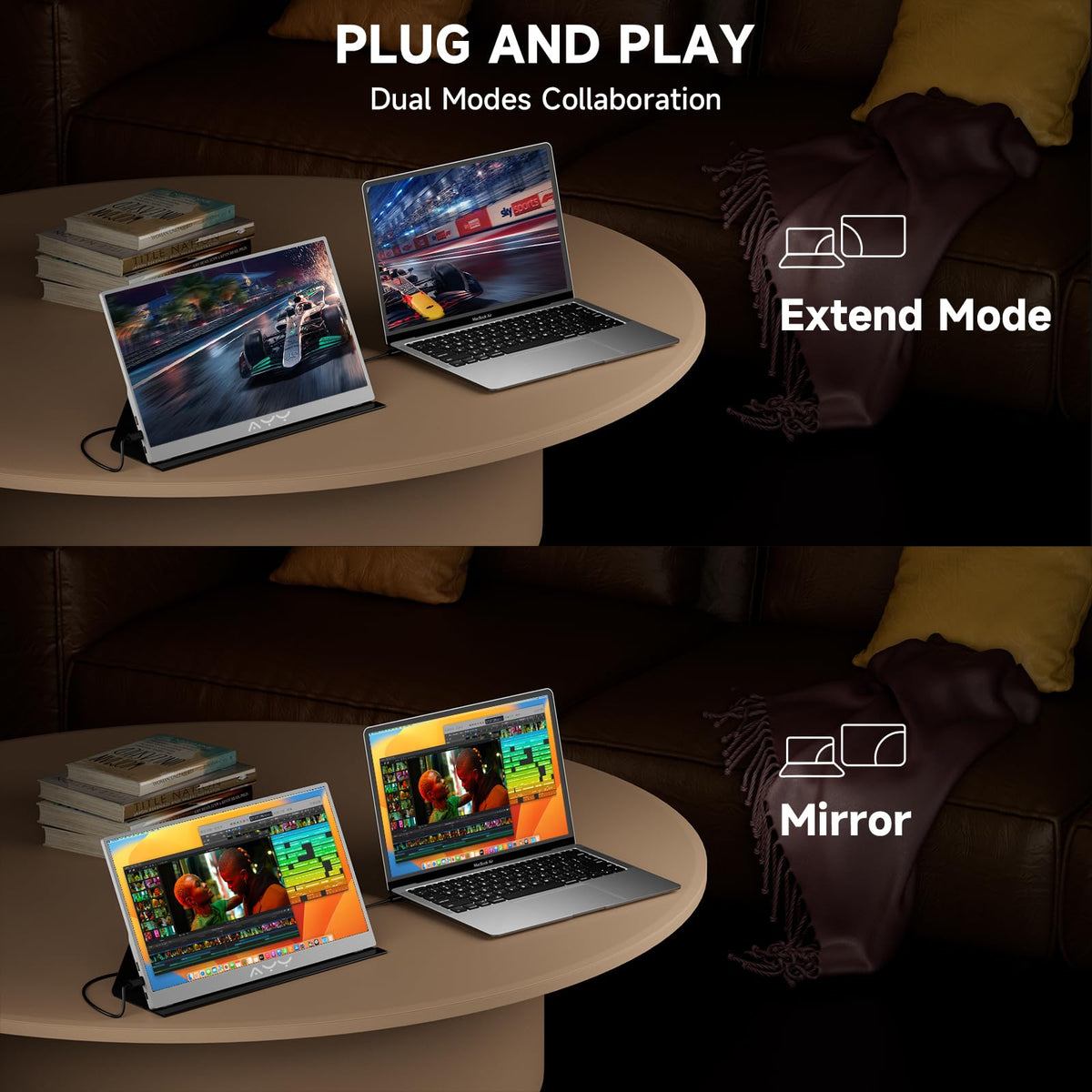Memzuoix built-in speakers enhance audio for on the go gaming and work.