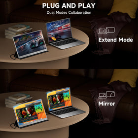 Memzuoix built-in speakers enhance audio for on the go gaming and work.
