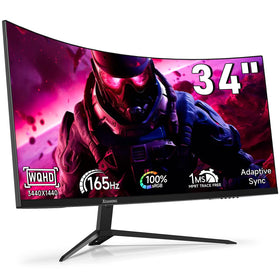 Memzuoix Monitor Gaming front view on a 34-inch ultrawide screen for immersive play
