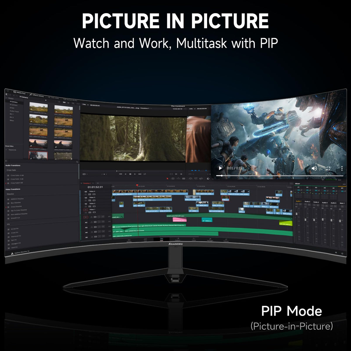 Memzuoix Monitor Gaming close-up emphasizes vivid colors and contrast