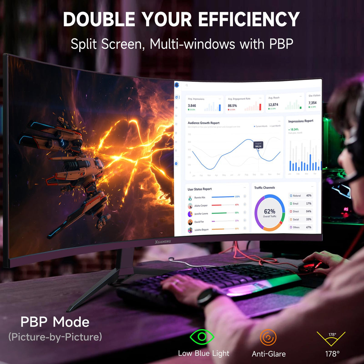 Memzuoix Monitor Gaming 34-inch WQHD offers smooth motion at high refresh
