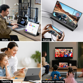Memzuoix lightweight 1.2 lb design fits into laptop sleeves.