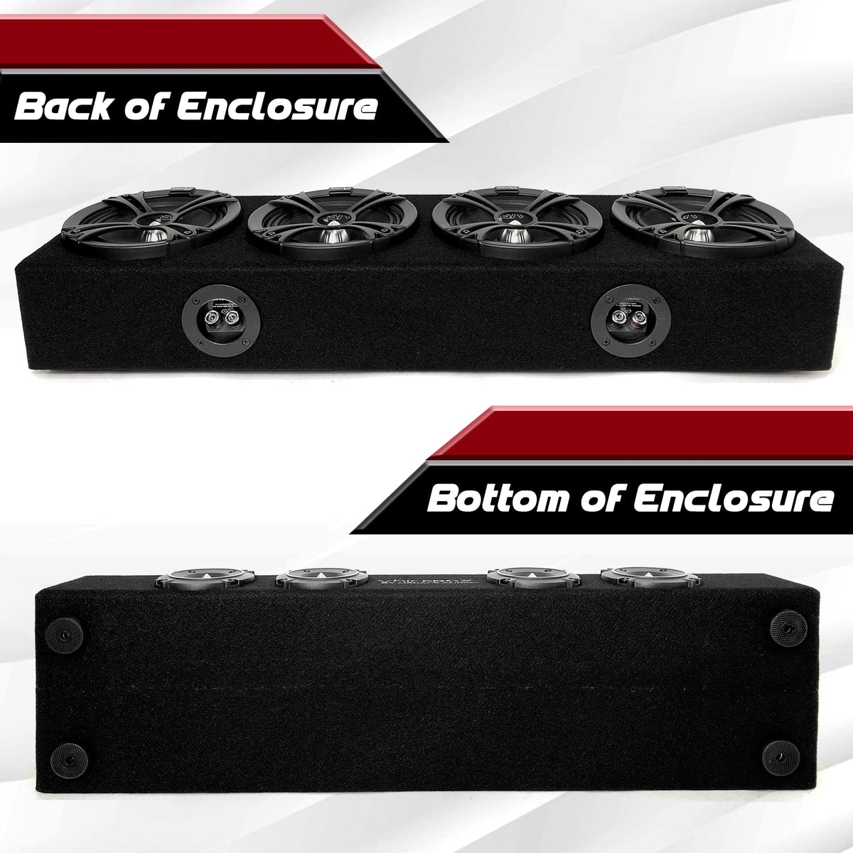 MENACE AUDIO VOICEBOX angled view showing space-saving enclosure design