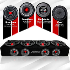 MENACE AUDIO VoiceBox side profile showing compact installation footprint.