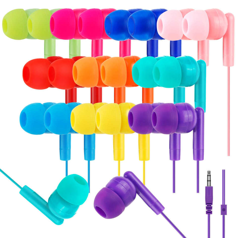 MENGLALA bulk kids earbuds for classrooms in 60-pack, easy sharing.