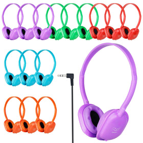 MENGLALA classroom headphones bulk pack in five colors ideal for school use.