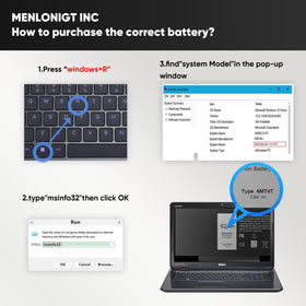 Menlonigt battery installed in Dell Latitude E5470, demonstrates easy replacement benefit