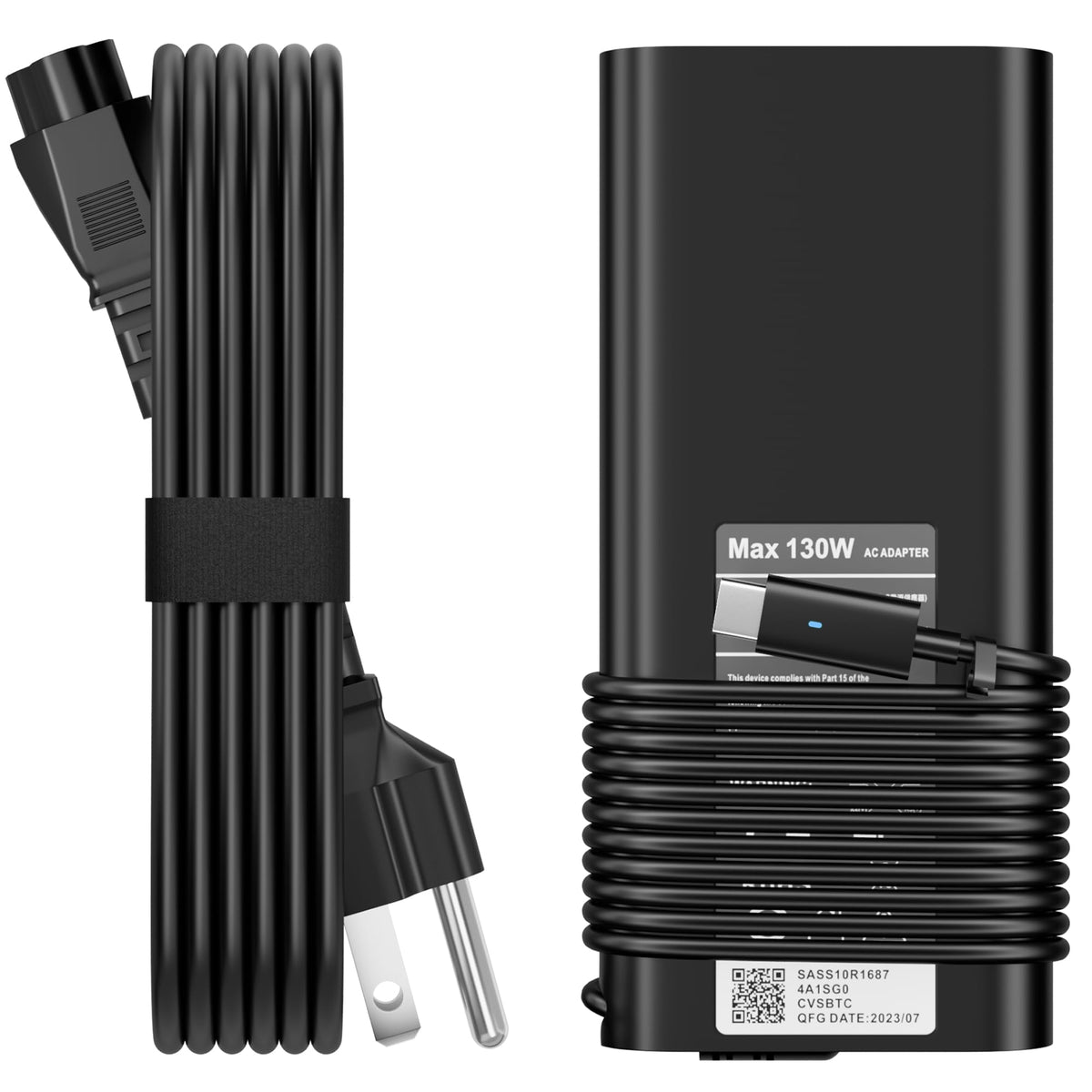 Menlonigt Dell 130W USB-C charger demonstrates GaN fast charging for quick laptop power.