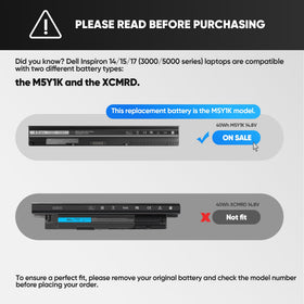 Menlonigt battery label and packaging showcasing model compatibility for easy identification
