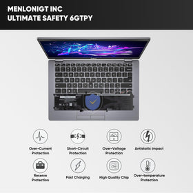 menlonigt lifestyle shot on desk showing longer on-the-go productivity