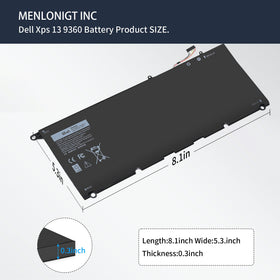 Menlonigt PW23Y installed inside Dell XPS 13 9360 demonstrating easy swap convenience