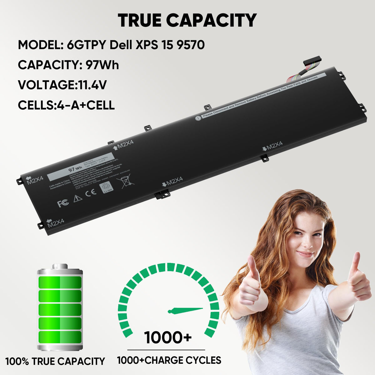 menlonigt battery next to ruler showing compact size and fit benefits