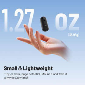 Meoilkolnm 4K mini body camera back clip offers 360-degree rotation for flexible angles.