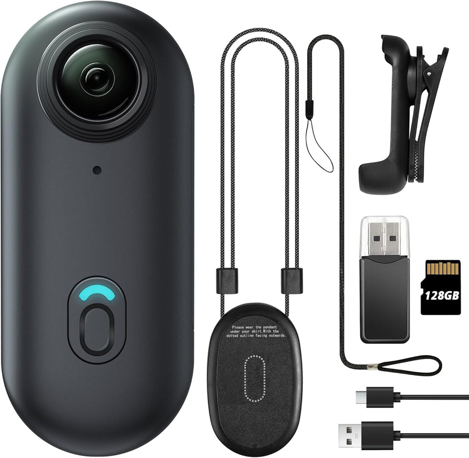 Meoilkolnm 4K mini body camera with neck magnet pendant enables hands-free recording.