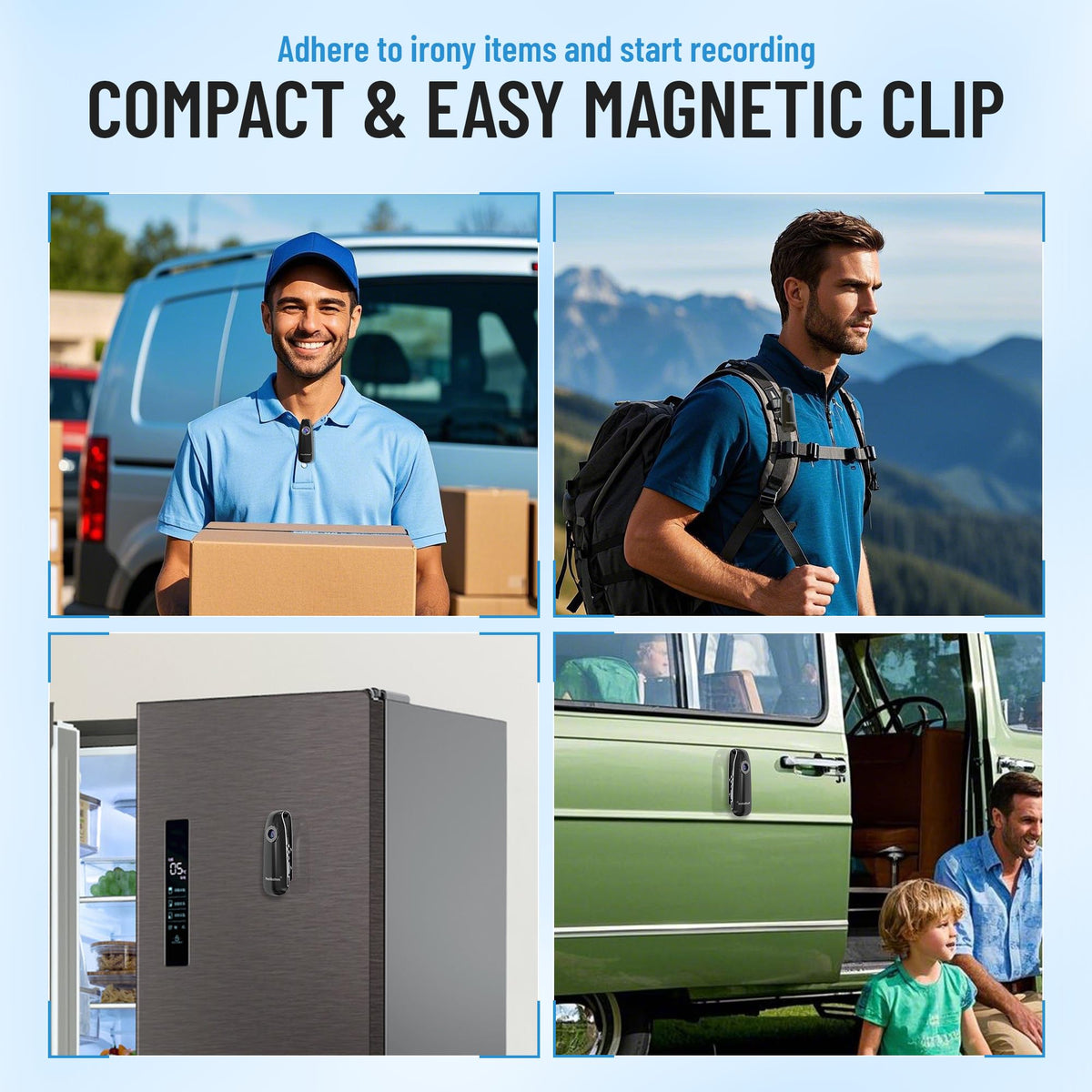 Meoilkolnm mini body camera uses loop recording for continuous footage.