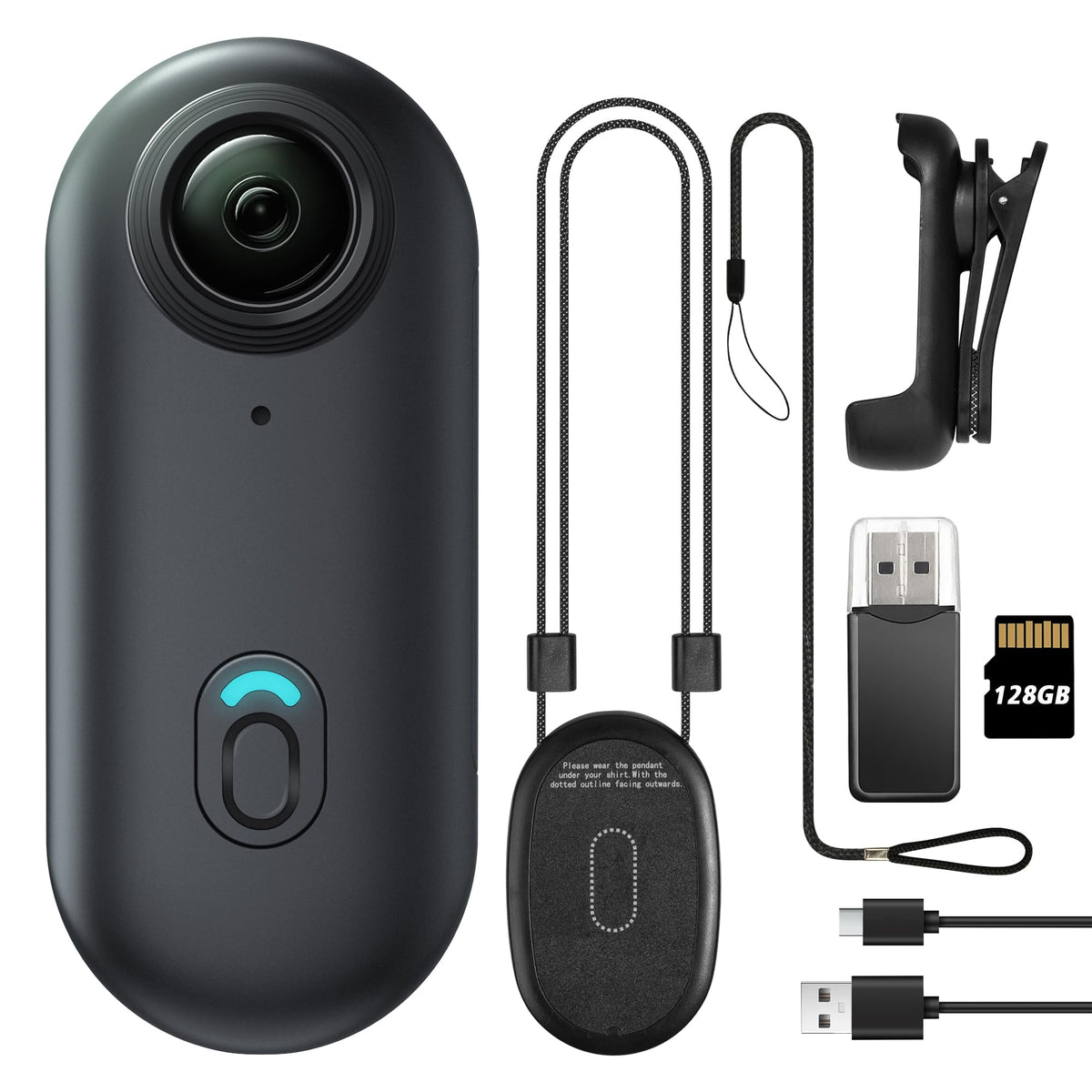 Meoilkolnm mini body camera worn on neck for discreet hands-free recording.
