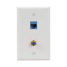 MEOU wall plate features a snap-in retaining clip for secure connections.