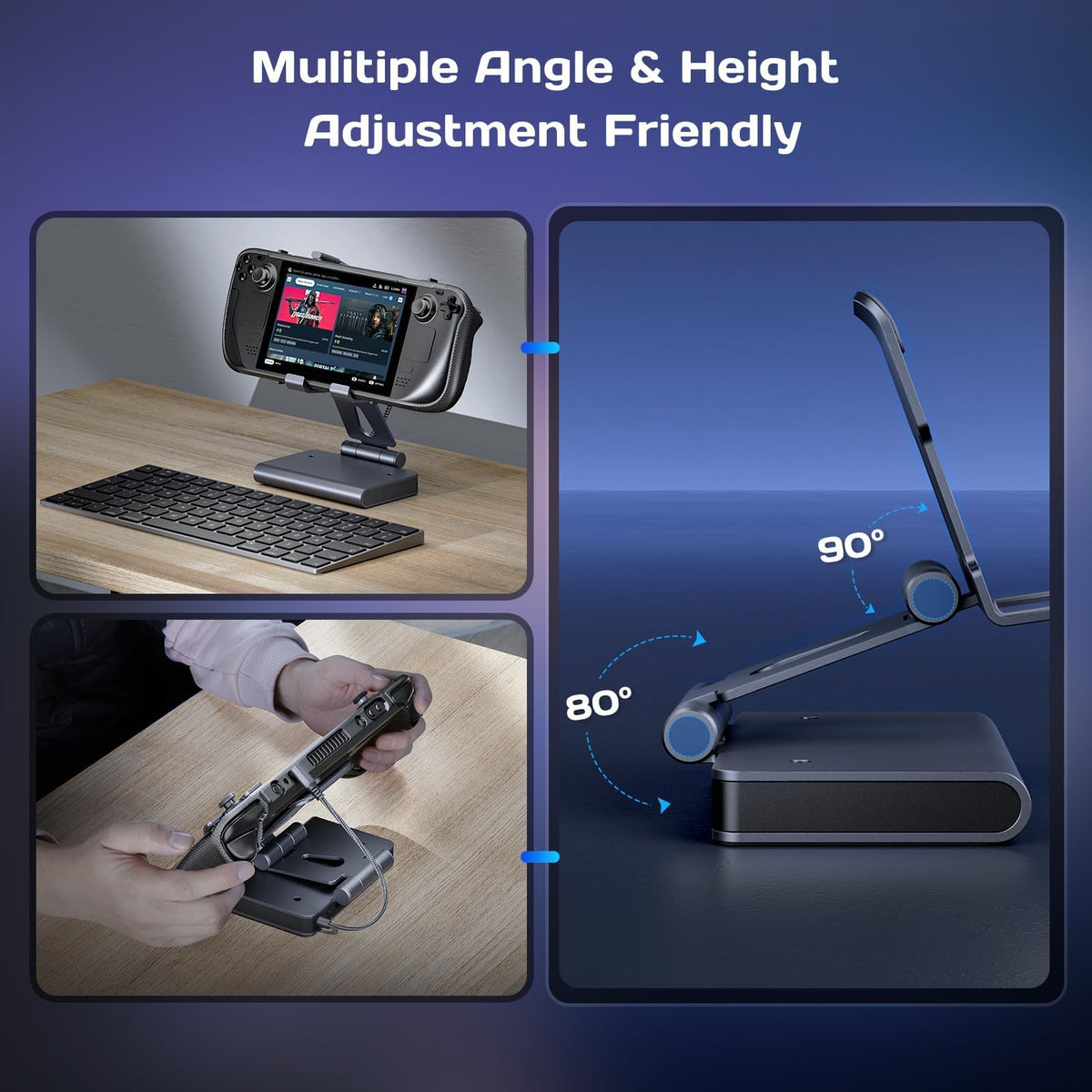 MEPATEM dock tilted to show multi-angle viewing for comfortable gameplay