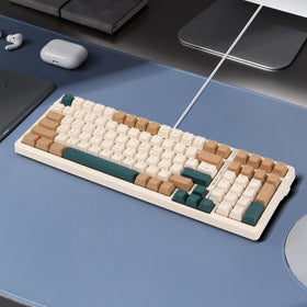 Merdia close-up of brown switch and ABS keycap displaying tactile feedback benefit
