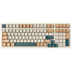 Merdia front view showing RGB lighting and compact 100-key layout for stylish productivity
