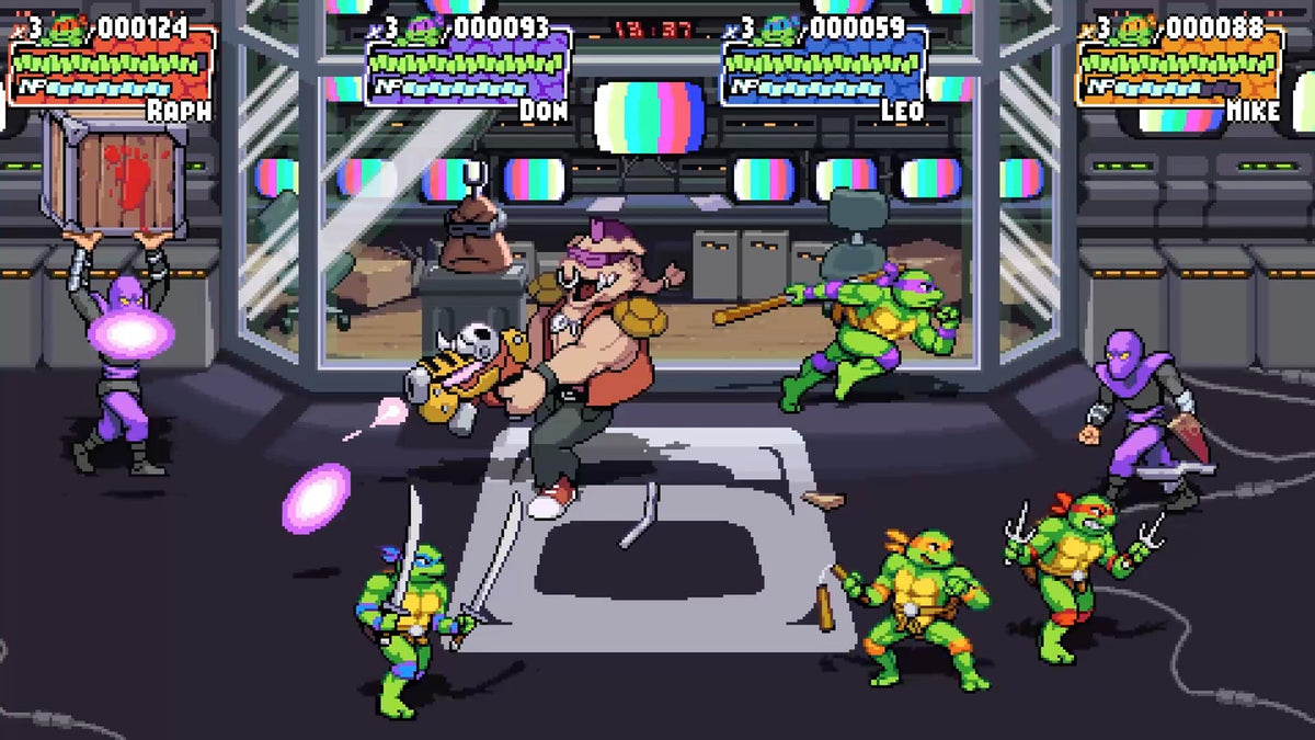 Merge Games gameplay with four turtles cooperating illustrating tight combat teamwork