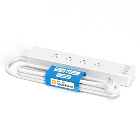 meross front view power strip showing outlets and USB ports for organized charging