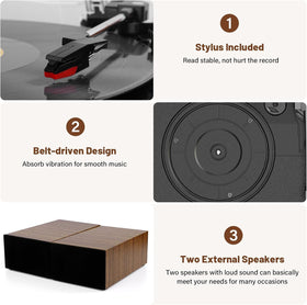 Mersoco 7-10-12 inch record support for full vinyl compatibility