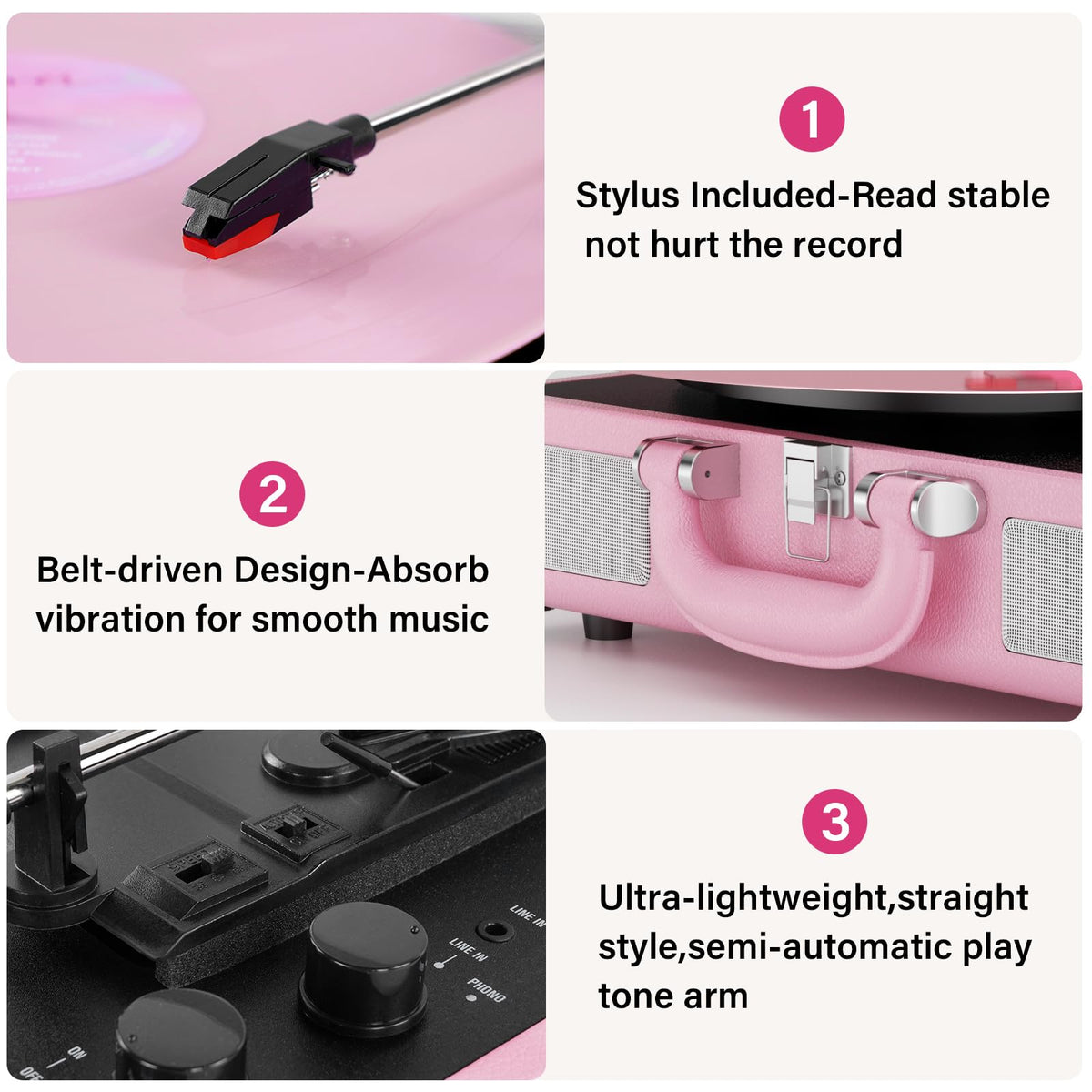 Mersoco back panel showing RCA and AUX ports, easy connection to external systems