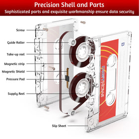 Mersoco blank cassette tape protective shell guards against dust
