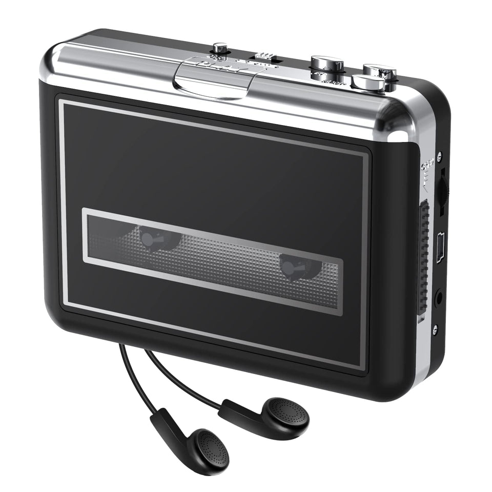 Mersoco cassette player front view for portable nostalgia and easy digitization.