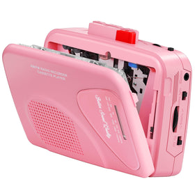 Mersoco cassette player front view highlights compact portability for travel listening.