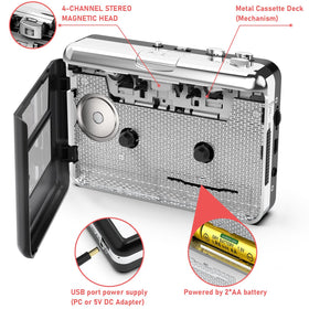 Mersoco Cassette Player palm-size device fits pockets during commutes.