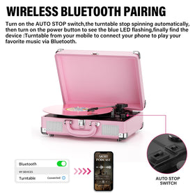 Mersoco front view with built-in speakers and controls, clear stereo sound for rooms