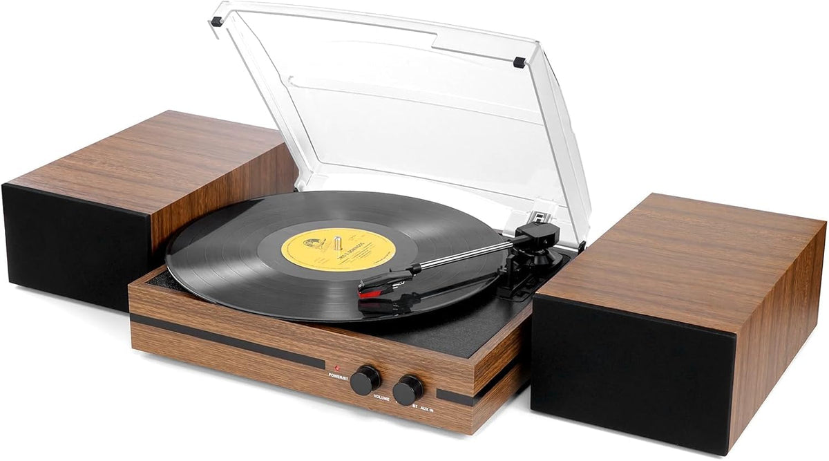 Mersoco translucent acrylic lid maintains retro look while protecting records